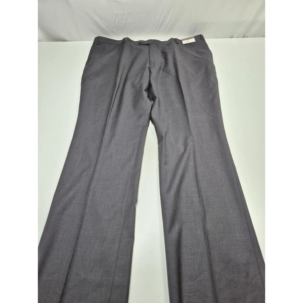 Prontomoda Suit Pants Mens 48x36 Charcoal Wool Super 140s Dress Unhemmed NWT